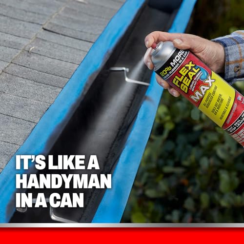 Image of Flex Seal MAX, 17 oz, 4-Pack, Black, Stop Leaks Instantly, Waterproof Rubber Spray On Sealant Coating, Perfect for Gutters, Wood, RV, Campers, Roof Repair, Skylights, Windows, and More