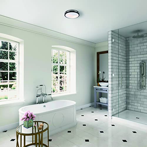 Hunter 83007 Sona Decorative Bathroom Ventilation Exhaust Fan With Light And Night-Light, Matte Black, 110 Cfm #TOP5