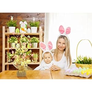 RoseCraft Easter Decorations, 18 Inch Pre-Lit Easter Egg Tree Tabletop Decor with Delicate Ornaments, for Home Party Wedding Holiday Spring Summer Decoration, Yellow/Pink. RoseCraft Easter Decorations 18 Inch Pre Lit Easter Egg Tree Tabletop Decor with Delicate Ornaments for Home Party Wedding Holiday Spring Summer Decoration YellowPink