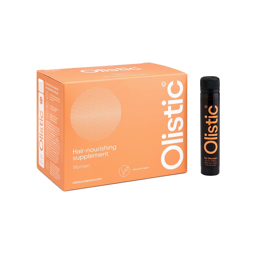 Olistic WOMEN - 28 Fiale di Prodotto Anticaduta per Capelli Femminili, Rinforza le Fibre Capillari e Aiuta a Prevenire la Caduta dei Capelli, Naturale, Vegano, Senza Glutine
