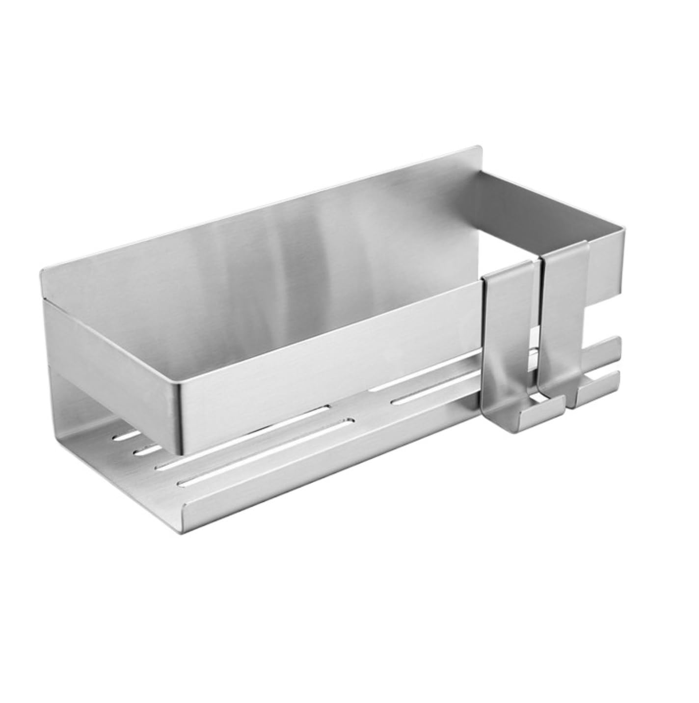 Organizer pod prysznic, Półka prysznicowa ze stali nierdzewnej | Srebrny 22x9x7,5 cm: do przechowywania prysznica w kuchni w łazience