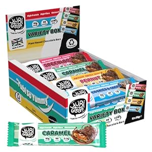 Yubi Variety Box 12 Pack – Protein Bars – 99 Calories, High Protein, High Fibre, Low Sugar, Gluten Free and Dairy Free – Healthy Snacks/Nutrition Bar – Chocolate Bars – 420g