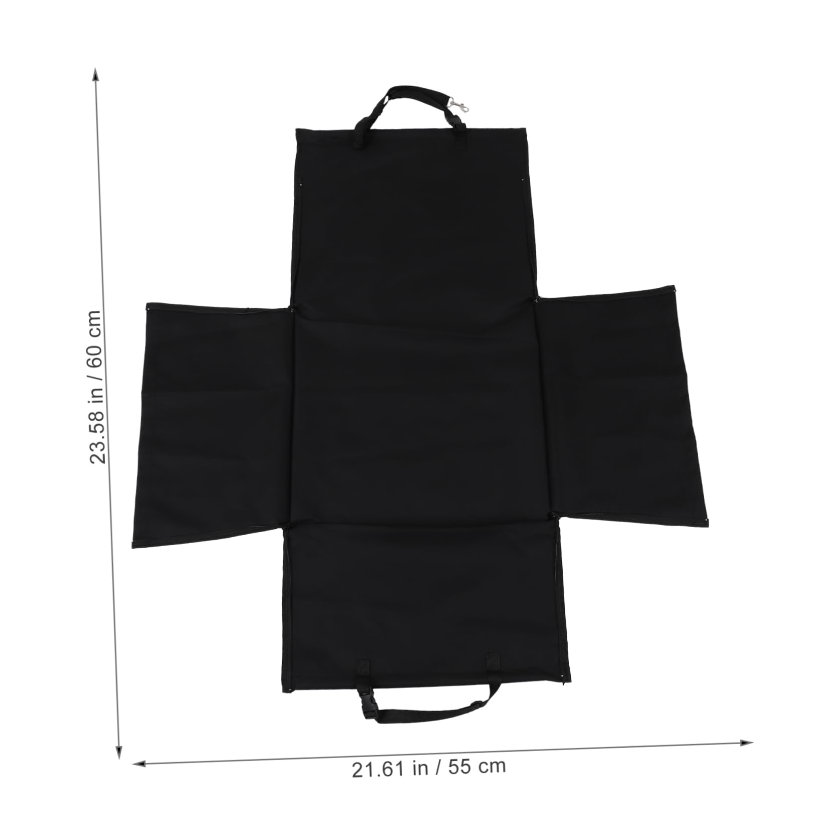 Asiento para Perros y Gatos para Coche Ajustable de Oxford Negro