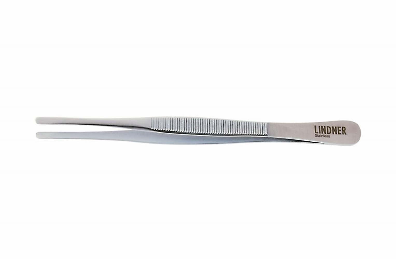 LINDNER Das Original Pęseta ze stali nierdzewnej, 115 mm, z prostymi końcówkami