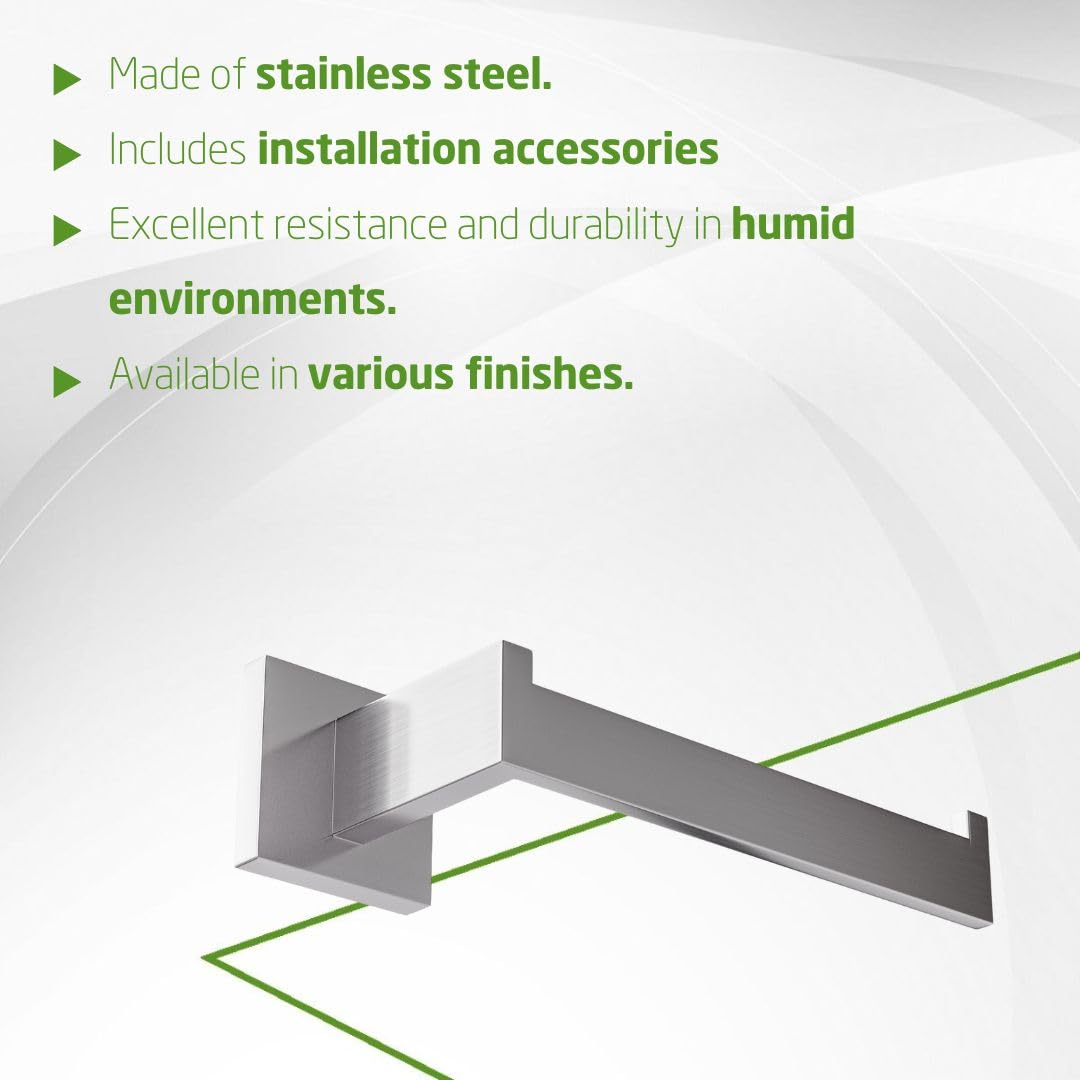 Amig - Bathroom Toilet roll Holder Mod. Isla-3, Matte Silver - Image 4