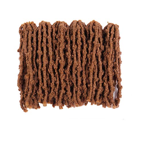 ELIGHTY Butterfly Bob Locs - Distressed Faux Locs, Pre-twisted Braids, Crochet Braids, Pre looped, Fluffy, Natural Messy Synthetic Crochet Braiding Hair (12 Inch (Pack of 6), 30#)