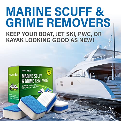 GEAR SHARK Marine Scuff Erasers Magic Scuff Remover Sponge Pads for