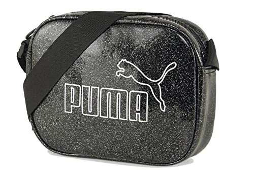 Tipo di sport: No PUMA Borsa a Tracolla Core Up, Borse Donna, Nero-Glitter, Taglia Unica