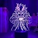 JYDNBGLS 3D Illusione Lampada LED Night Light Anime Blu Exorcist Rin per Camera Da Letto Decor Bambini Brithday Regalo Manga Camera Scrivania Telecomando 16 Colori Lampada Da Tavolo Illuminazione
