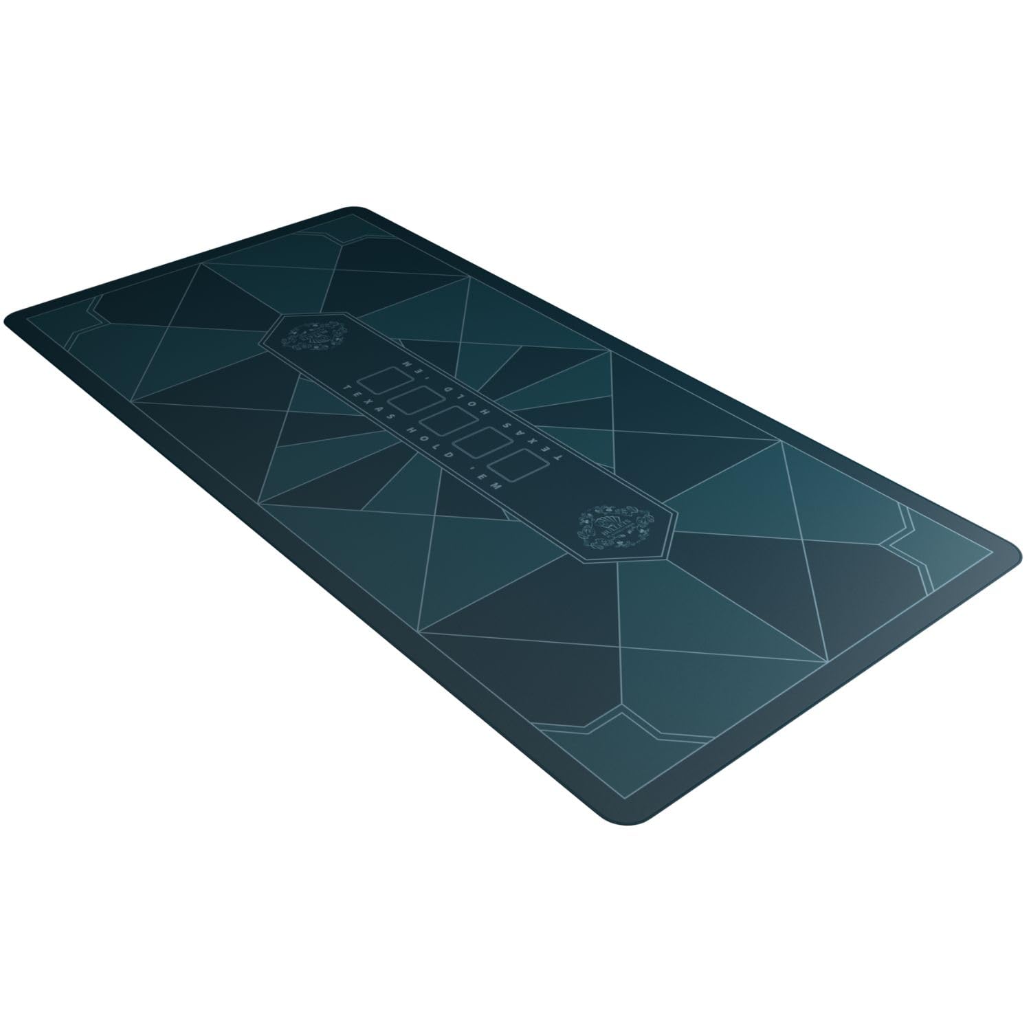 Bullets Playing Cards, Poker Mat, Paulie Design, Rectangular, Blue/Grey, 100 x 60 cm