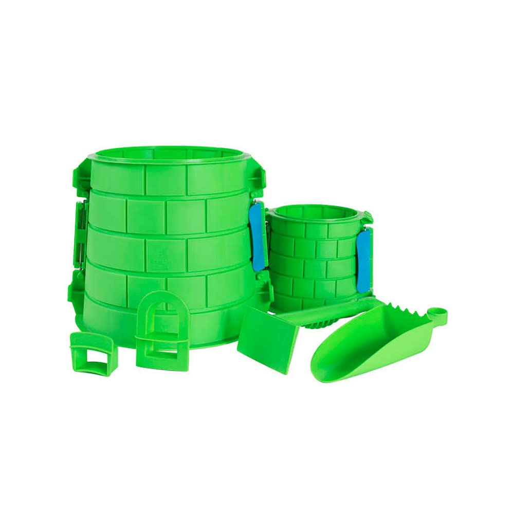 Create A Castle Tower Kit - 6-Piece Premium Snowcastle & Sandcastle Building Kit Green