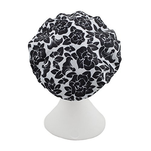 Microfiber Shower Caps -Triple Layer Protection - Reusable -Saves The Blow Out - Preserves Hair Treatments - Flower Style Shower Caps For Women