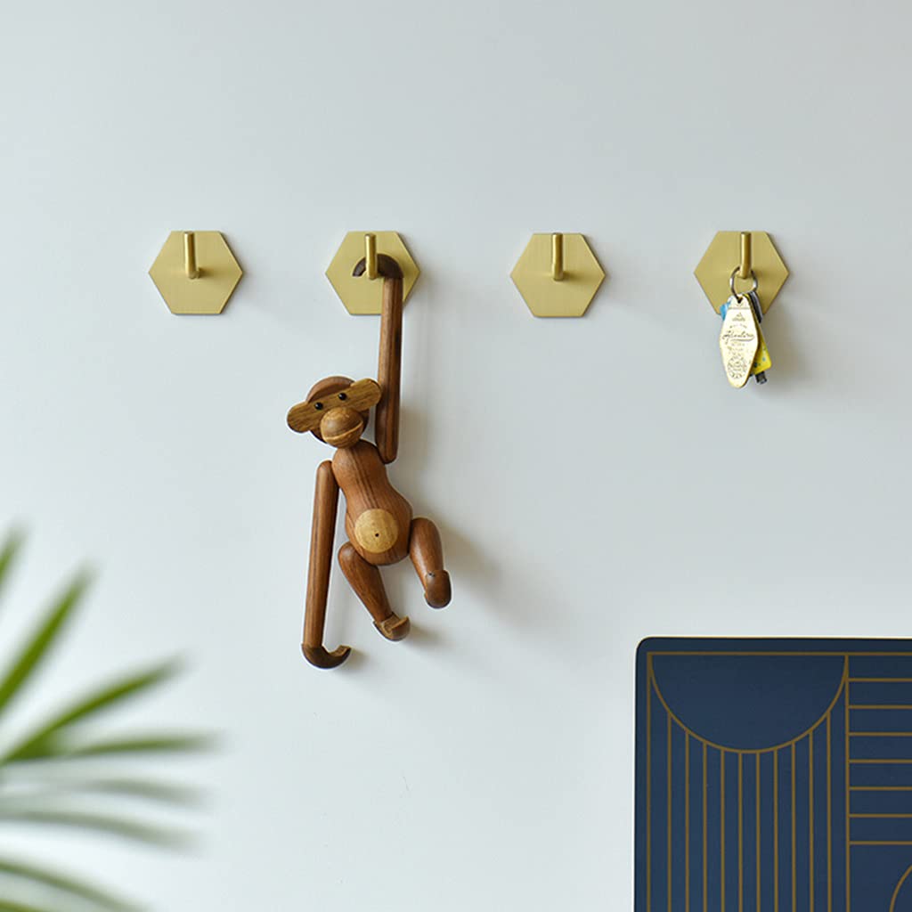 Gancio appendiabiti da parete in ottone resistente, ganci decorativi in metallo per appendere cappotti e cappelli, ganci per asciugamani per bagno, ganci per abbigliamento per camera da letto chiave A