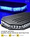 LUMENIX Blue LED Rooftop Strobe Beacon Police Lights Magnetic Mount Emergency Security Caution Flashing Traffic Light Bar for Volunteer Firefighter First Responders Vehicles Trucks - Patented Design