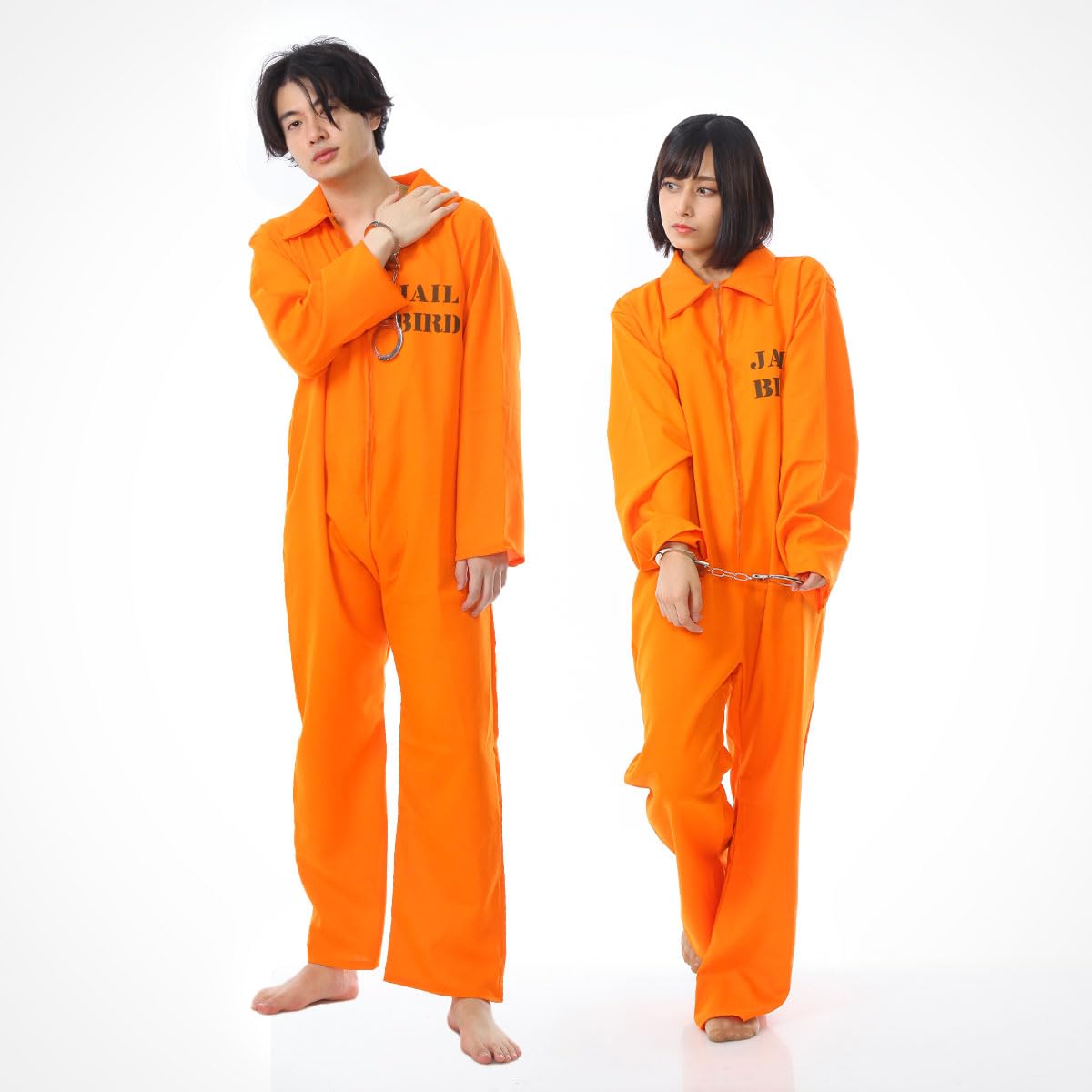 Amazon.co.jp: [monoii] 囚人服 オレンジ コスプレ メンズ ハロウィン