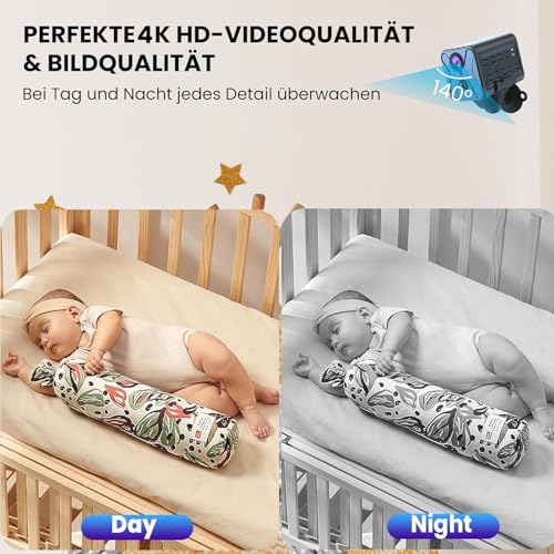 Mini Kamera,4K Kamera überwachung innen,Überwachungskamera innen,Mini Kamera Live Übertragung Handy APP,Lange Standby WiFi Kamera,mit Bewegungsmelder und Nachtsicht für Startseite Büro Sicherheit