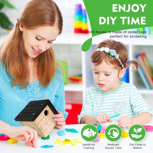 image for Gtongoko Hanging Wren Bird Houses for Outside, Cedar Wooden Bird House