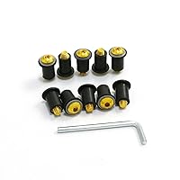 Vista 2 de Kit de tornillos para parabrisas de motocicleta, tornillos para parabrisas ZX12R 2000 2001 2002 ZX-12R 2006 03 04 05 CNC de aluminio para pozo