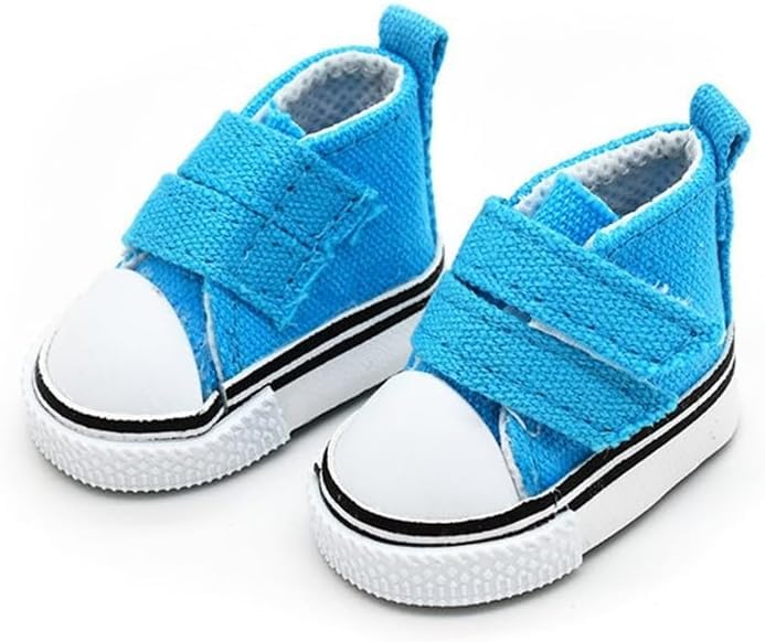 Amlhy 1/6 BJD Doll Canvas Shoes Costume Accessory 5cm, 1 Pair Blue