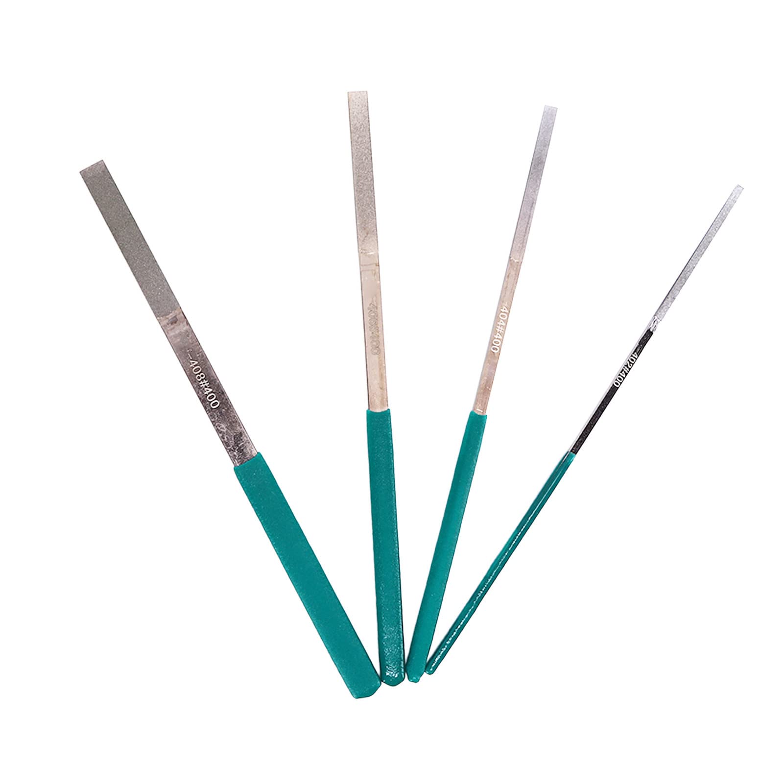 12-teiliges Flachfeilen-Set, Mini-Feilen mit komfortablem Gummigriff, hohe Härte, beschichtete Schleiffeilen für Metall, Holz, Kunststoff, manuelle Verarbeitung, Hardware-Werkzeuge