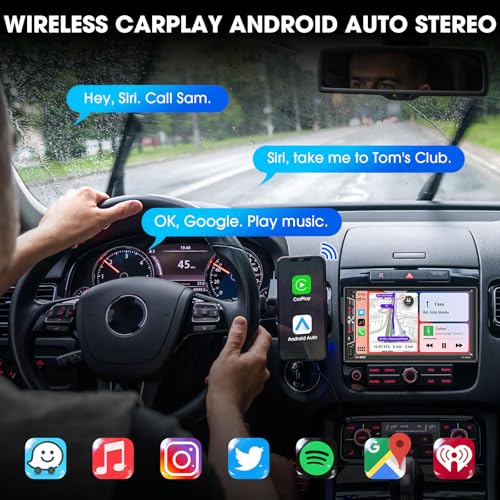 Radio Carplay Doble Din 7" con Pantalla Táctil IPS miniatura 2