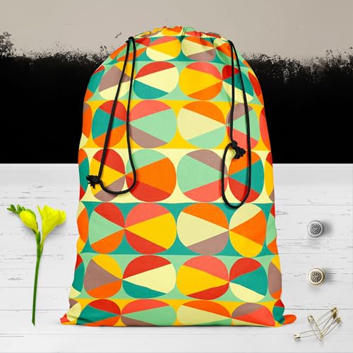 Image of ArtzFolio Geometric Ornament D4 | Reusable Sack Bag | Bag for Gym, Storage, Vegetable & Travel