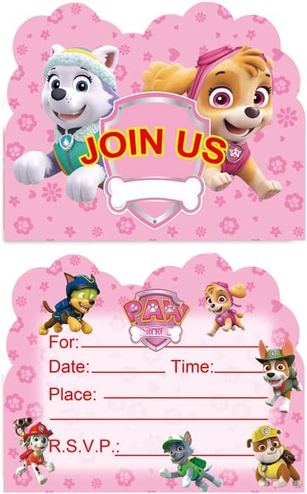 DEEPMALA Invitaciones de cumpleaños para niños, invitaciones de fiesta para niños, suministros de decoración para fiestas de cumpleaños (6)