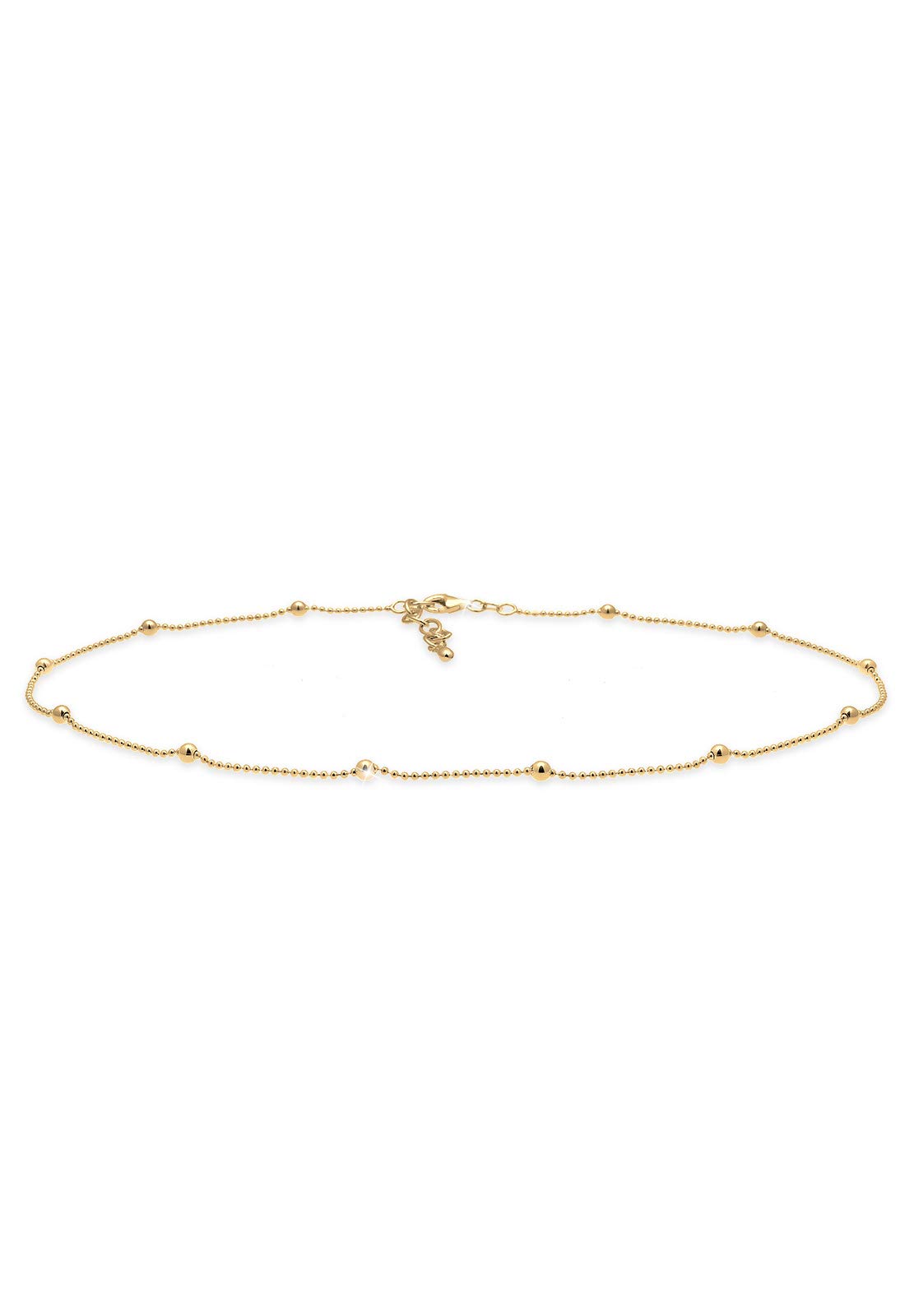Elli Women Choker Ball Geo 925 Silver Gold Plated Necklace of Length 36cm 0103471617_36