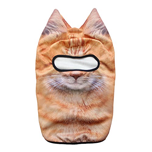 Image of WTACTFUL 3D Animal Ears Balaclava, Breathable Face Mask for Halloween