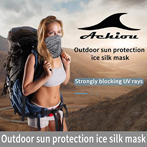 Image of Achiou Cooling Neck Gaiter, UV Protection Face Cover Scarf for Men Women | Breathable, Soft and Quick-Dry Neck Gaiter for Cycling, Running, Fishing
