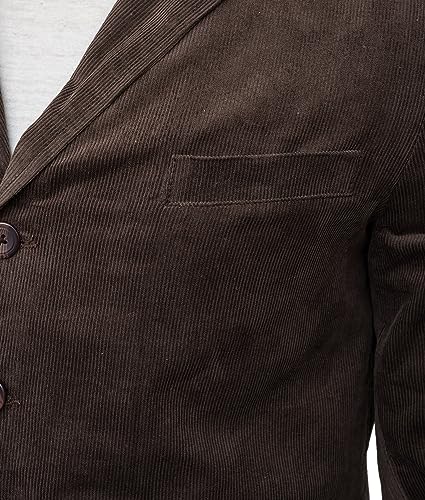 Men's Casual Corduroy Blazer Jacket Slim Fit Three-Button Sport Coat2