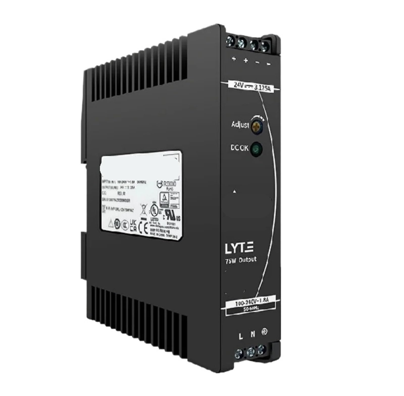 YWZVBSDCS DRL-24V75W1AZR Switching Power Supply | 24V 3.125A 75W