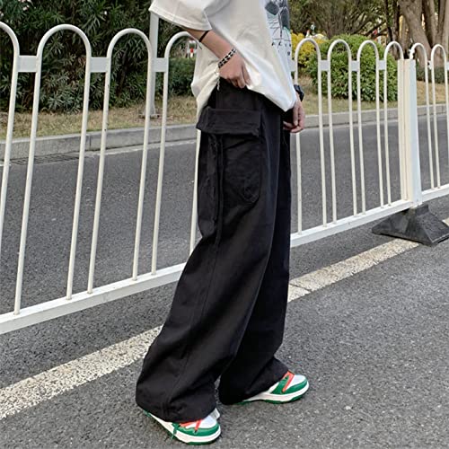 Cargo Pants Women Baggy Y2K Streetwear Cotton Solid Vintage Loose Fit with Pockets Palazzo3