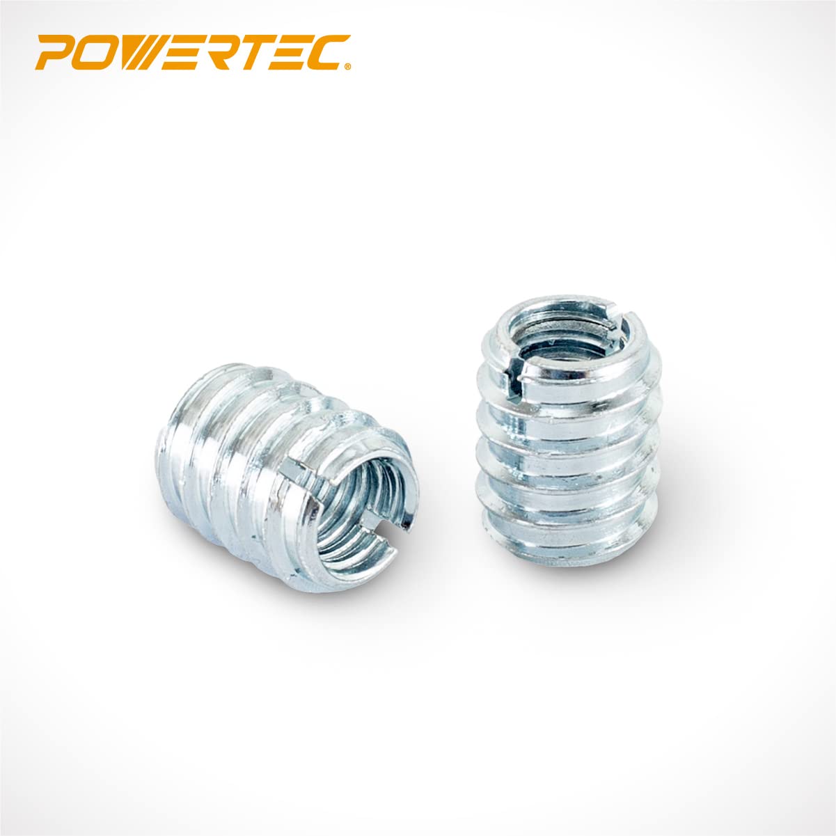 POWERTEC QTI1004 Threaded Inserts for Wood Furniture, gray or silver, 1 case(Pack of 6) - Image 2