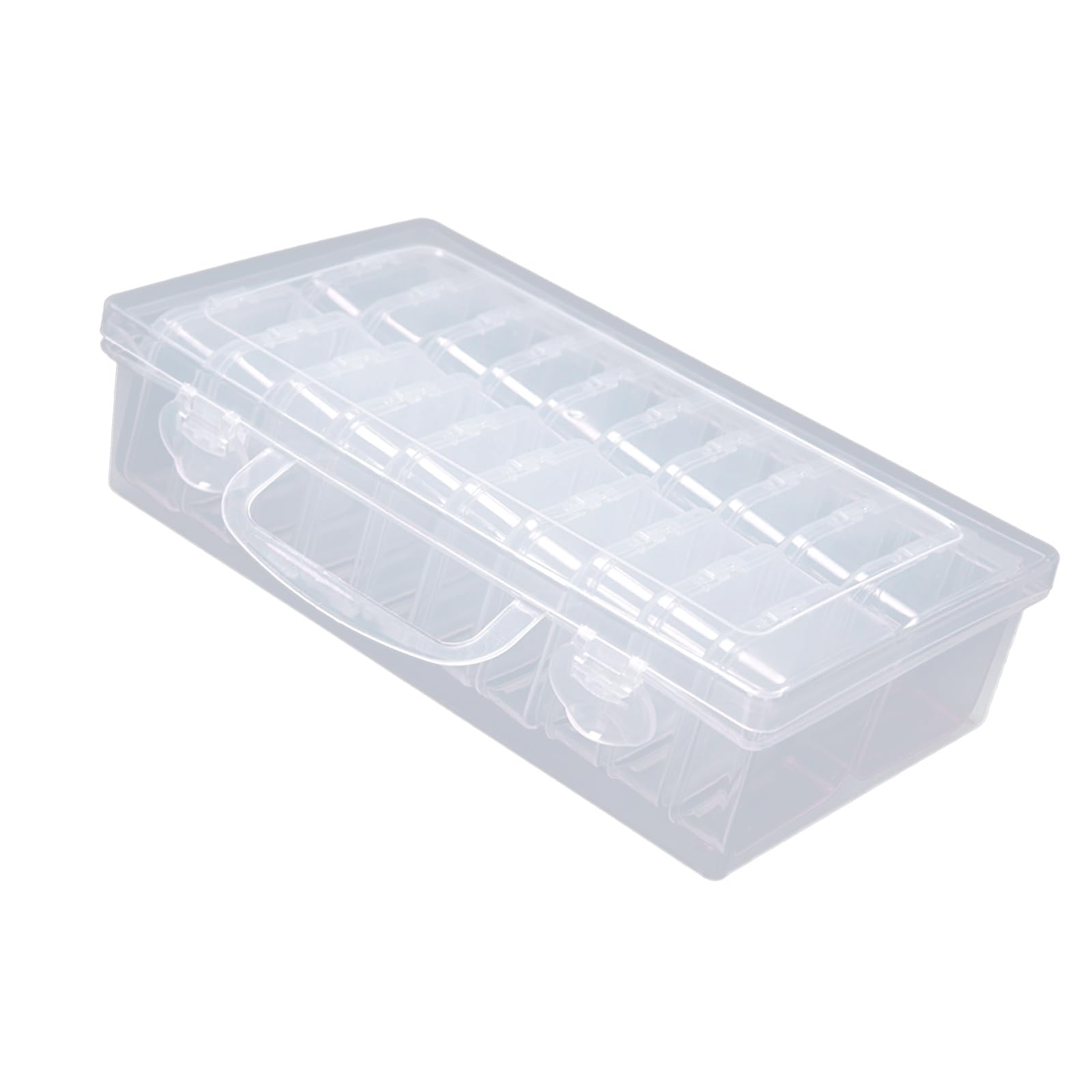 Kalttoy Sturdy Jewelry Organizers Boxes 20 Pack Lids Beads Containers Stackable Designs for Travel Home Use Clear Storage Container