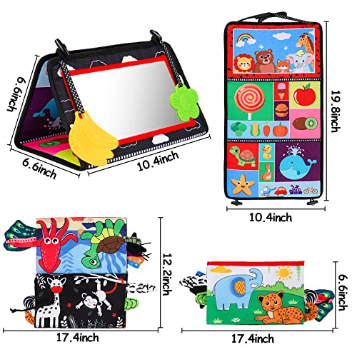 Baby Mirror Toys With Crinkle Cloth Book For Infants 0-3 Months Tummy Time Toys For Baby 3-6 Months High Contrast Newborn Sensory Toy For 0-6 7 9 Month Teething Toys For Babies 6-12 Month Shower Gifts #TOP5