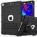iPad 7th Generation Case, iPad 10.2 2019 Case, Hybrid Shockproof Rugged Drop Protection Cover Built with Kickstand for iPad 10.2 inch 7th Generation A2197 / A2198 / A2200 2019 Release (Black)