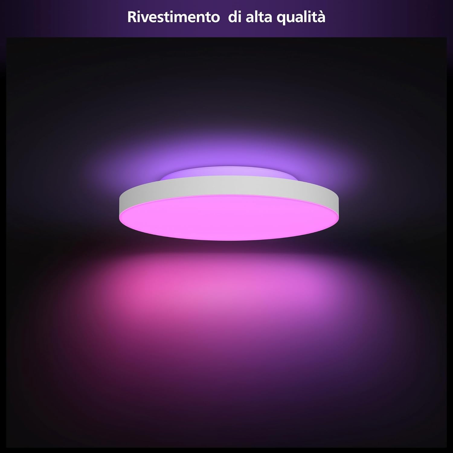Philips Hue Datura, Pannello LED smart, Piccolo, Rotondo, 38.4 x 38.4 cm | Luce bianca e colorata, Compatibile con Bluetooth, Controllo vocale con Alexa & Apple Home, Smart Home