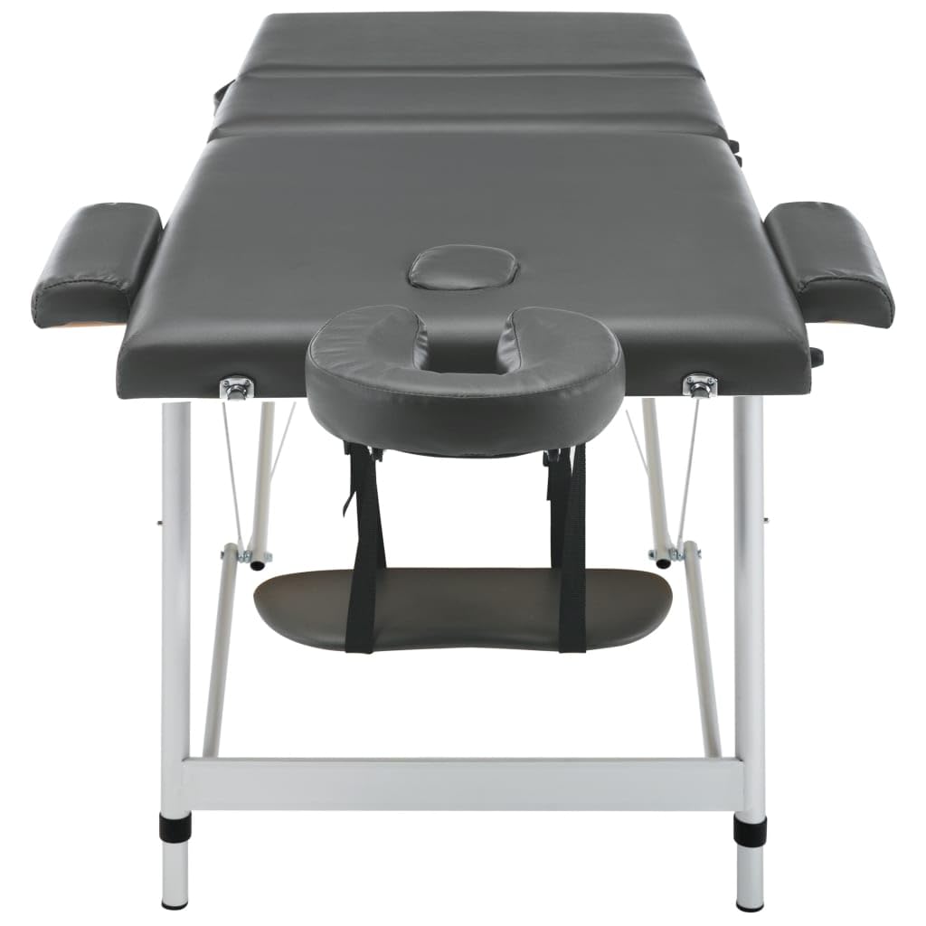 Generisch Massagetisch mit 3 Zonen Aluminiumrahmen Anthrazit 186×68 cm,Gesundheit & Schönheit,Körperpflege,Massage & Entspannung,Massagetische,16.5KG,110175