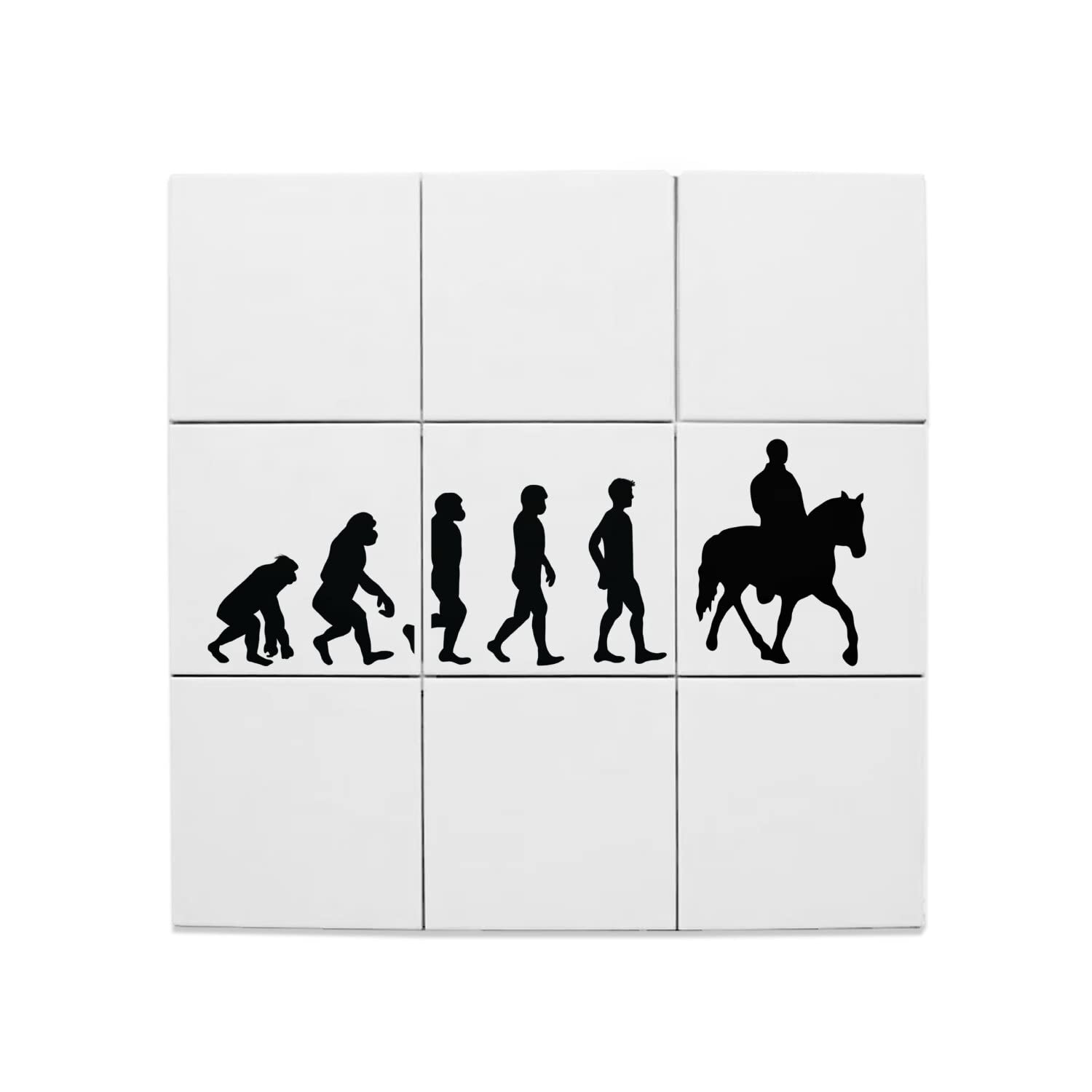 Carreaux céramique évolution cavalier cheval équitation 45,6cm - 4
