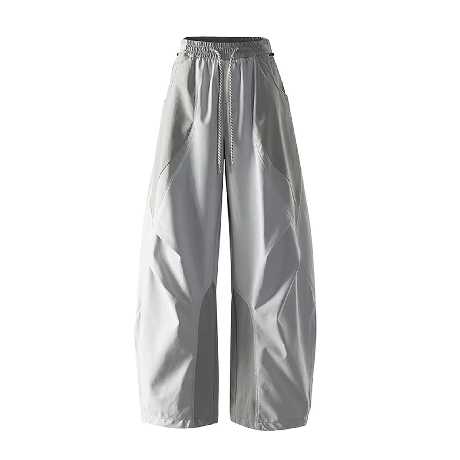 Pantalones de Carga de Pierna Ancha para Hombre, Pantalones Unisex Informales callejeros Ligeros