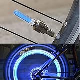 NITYANSH ENTERPRRIES Bike Tyre Led Light Rim Valve Cap Flashing with Motion Sensor Blue Set of 2 Pcs for Car Motorcycles (Bike Led Lights)