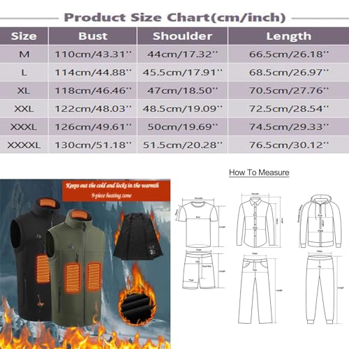 Blouson homme chauffant contre le froid gilet unisexe 3 températures réglables - 5
