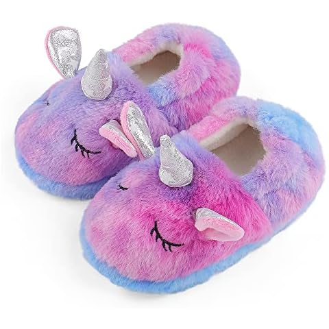 MASOCIO Kids Winter Plush Slippers Cover