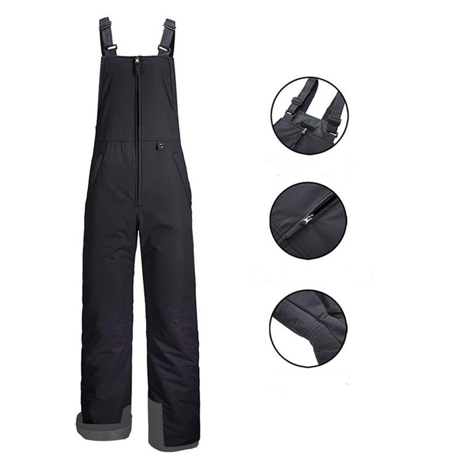 Skihose Damen Wasserdicht Schneehose Winddicht Snowboardhose Für Frauen Warm Skioverall Hosenträgerhose mit Verstellbarer Leicht Latzhose Mode Softshellhose Overall Skianzug Funktionshose Outdoorhose
