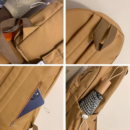 Stylish Cute Simple Star Patchwork Backpack 15.7 Inch Y2K Casual Lightweight Resistant College Daypack4