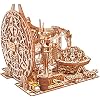 Wood Trick Wooden Marble Run Electric Motorized - 3D Wooden Puzzles for Adults to Build - 15x14 in - Roller Coaster Wooden Model Kits for Adults to Build