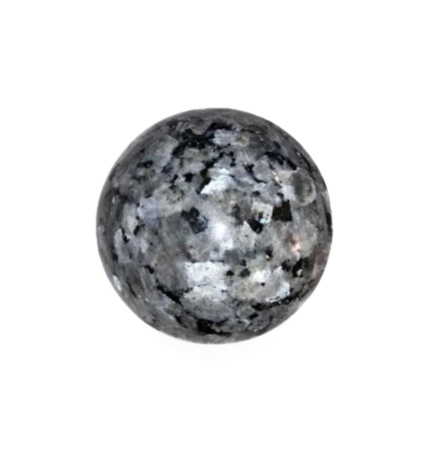 Jet Larvikite Ball 50-55 mm | Natural Healing Stone Sphere for Protection, Grounding & Meditation | Crystal Décor, Reiki, Feng Shui, Chakra Balancing, Energy Crystal Gemstone Sphere