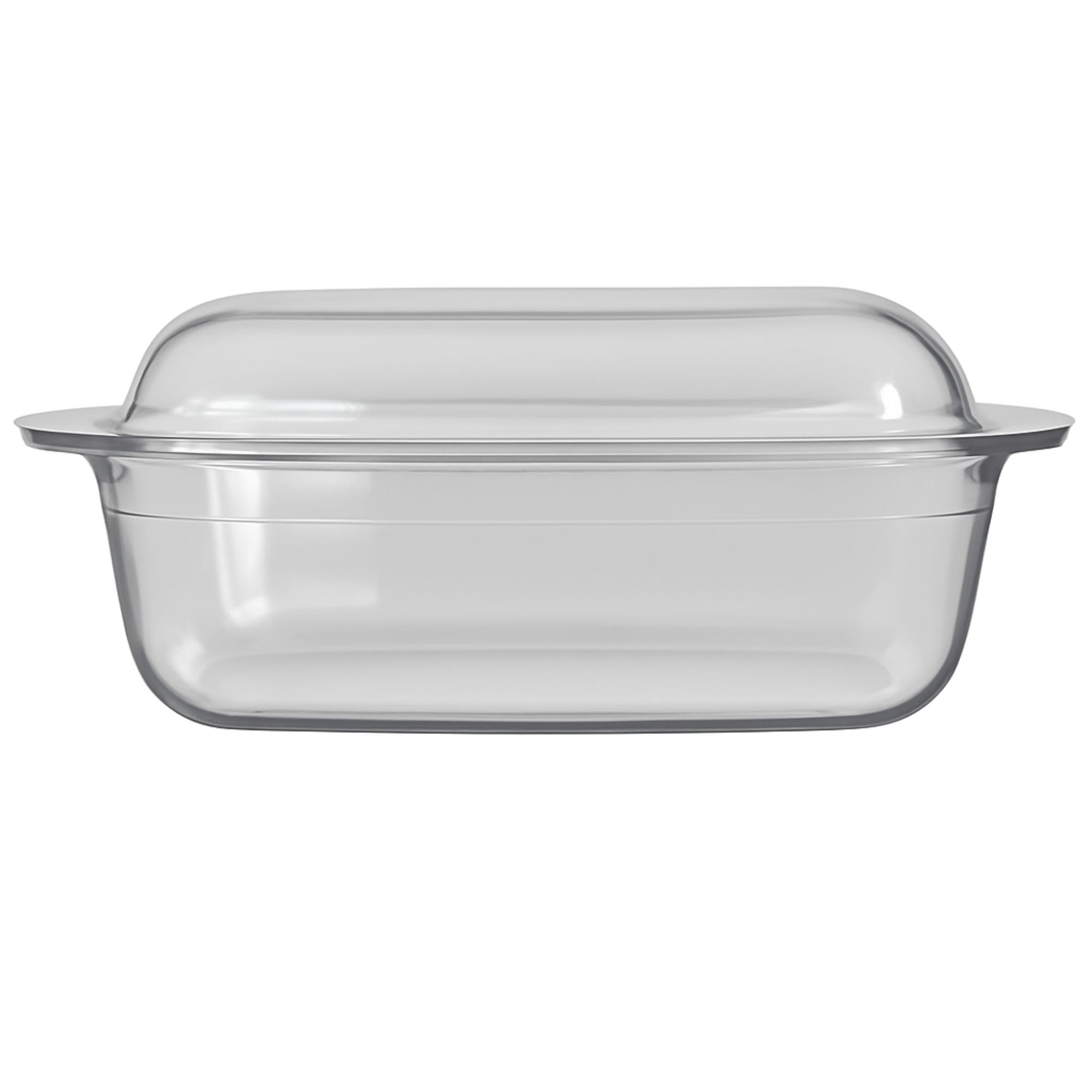 OMAGO® Naczynie żaroodporne prostokątne 4,4 l z pokrywką, duże szklane naczynie do piekarnika, forma do zapiekania mięsa i lasagne