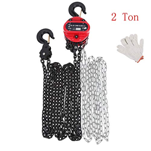 Yonntech 1000kg / 2000kg / 3000kg Paranco a catena Paranco manuale Argano a Catena Argano a catena manuale (2000kg+3m)